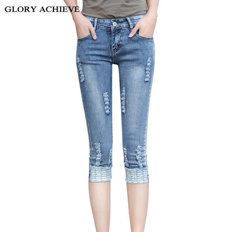 Женские джинсы капельки облегающие до колена 2019|Узкие джинсы| |
