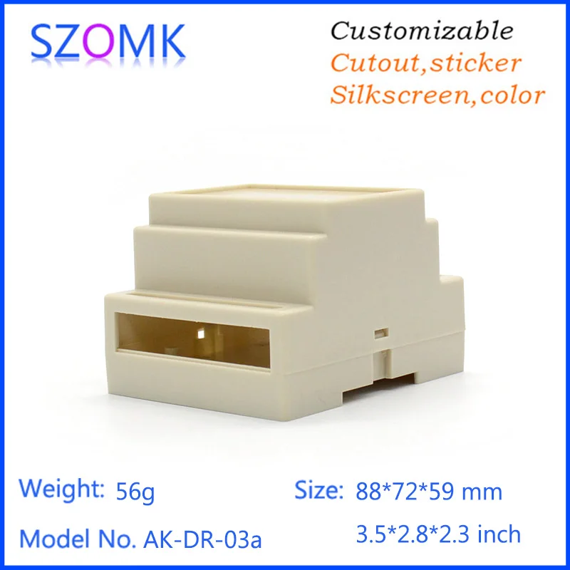 Бесплатная доставка пластиковая коробка для электроники plc din rail box (1 шт.) 88*72*59 мм
