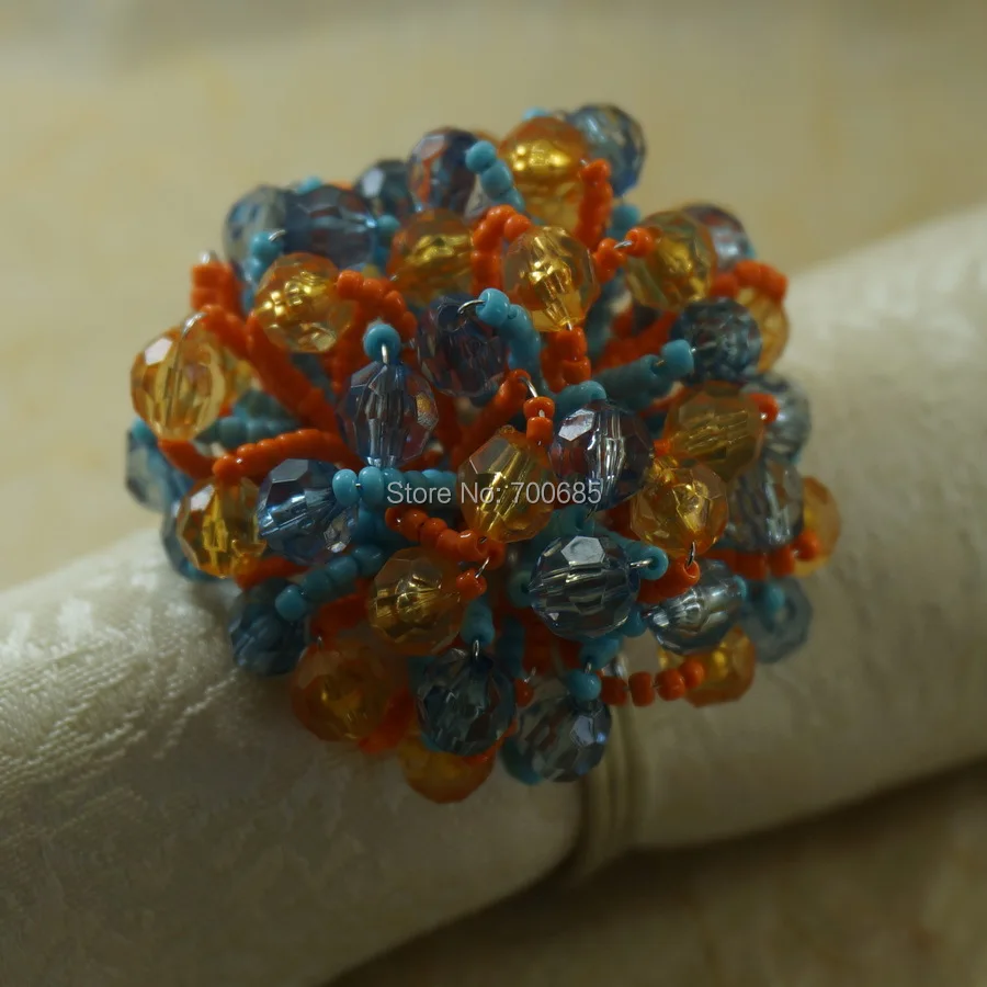 

mult color flower ball napkin ring,napkin holder