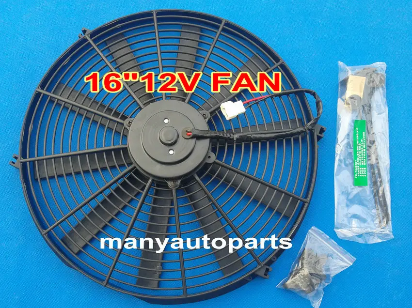 16 &quot12V тонкий радиатор охлаждения термовентилятор и монтажный комплект