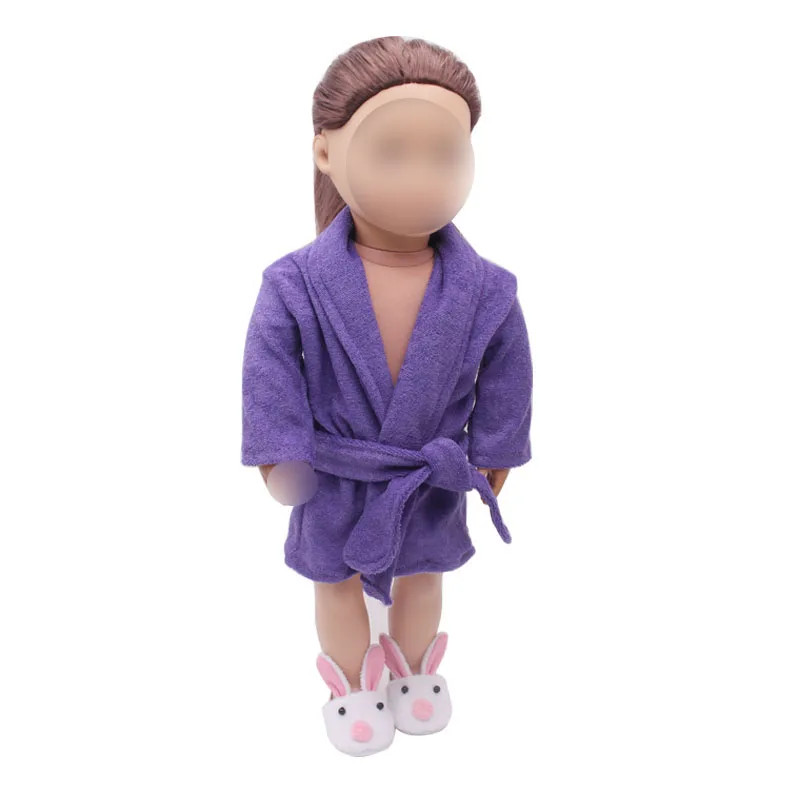 Халат для девочек в виде кукол 18 дюймов простой халат пальто одежда американское