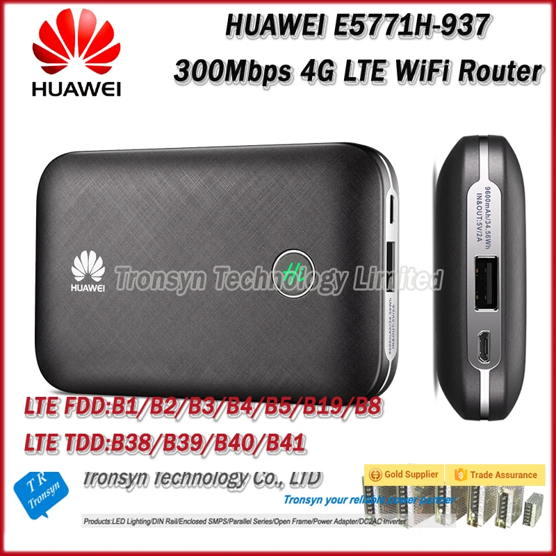 

New Arrival Original Unlock 300Mbps HUAWEI E5771H-937 4G LTE Power Bank WiFi Router With Sim Card Slot Support Worldwide