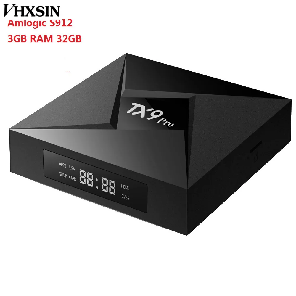 VHXSIN 2018 новейший ТВ бокс TX9 Pro Android 7 1 Amlogic S912 Восьмиядерный двухдиапазонный WiFi 3G RAM