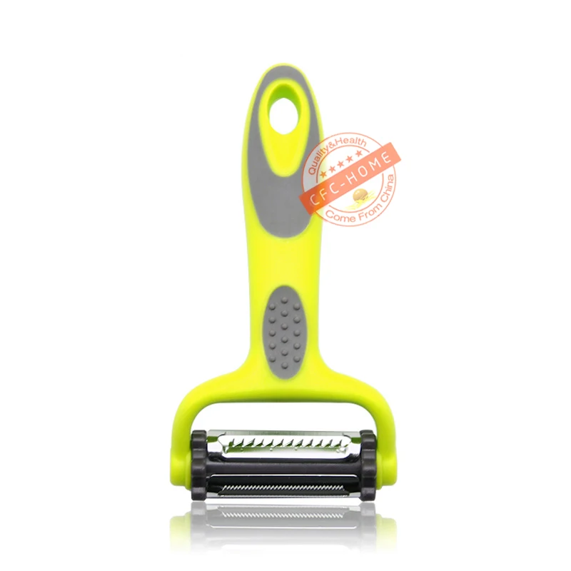 Plastic handle Leeseph Ультра острый нож для чистки и нарезки соломкой и овощами из нержавеющей стали эргономичный, Картофелечистка Яблоко - Цвет: Plastic handle