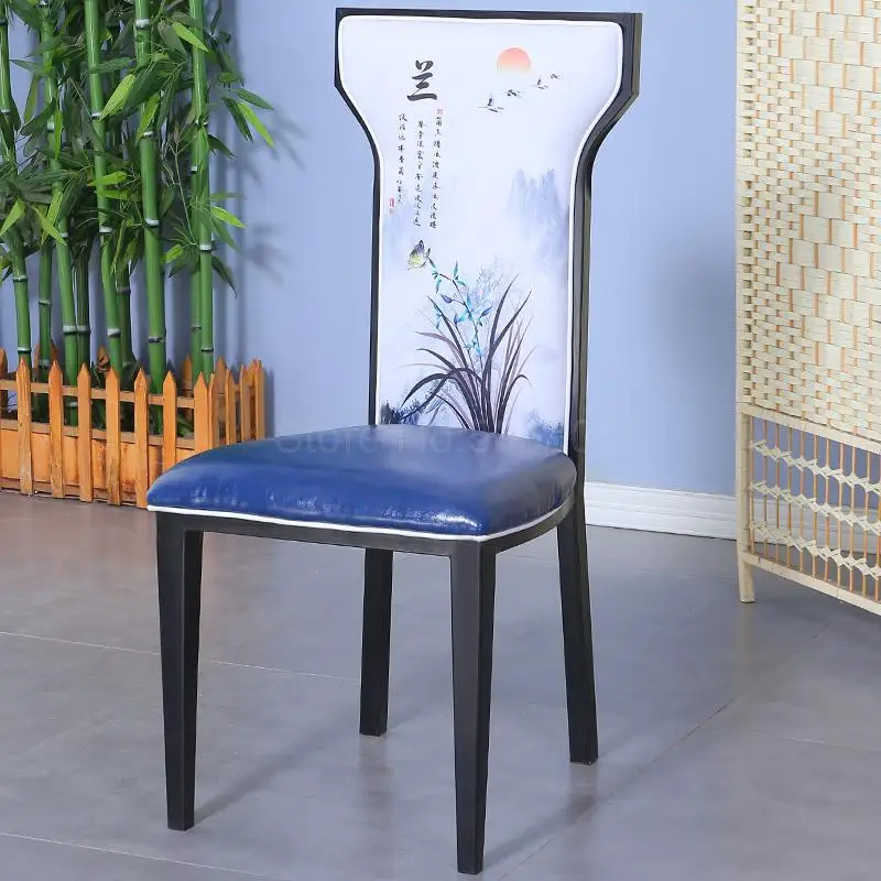 New Chinese Chair Hotel Restaurant Box Theme Classical Simple Hot Pot Restaurant Light Luxury Hotel Dining Chair 4 Starting - Цвет: ml8