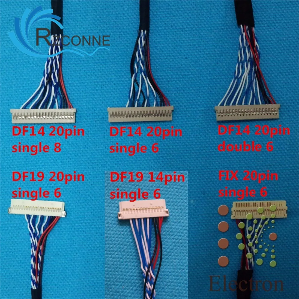 15 шт./лот ЖК экран набор проводов 26 см поддержка универсальный LVDS FFC TTL плоский