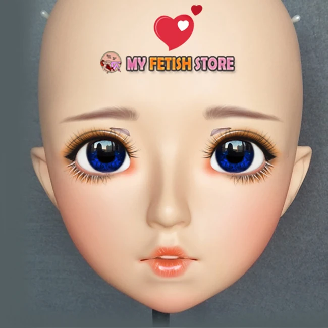 (Zhu 04) Женская милая девочка каучуковые полуголовы Kigurumi BJD Eyes Crossdress Косплей