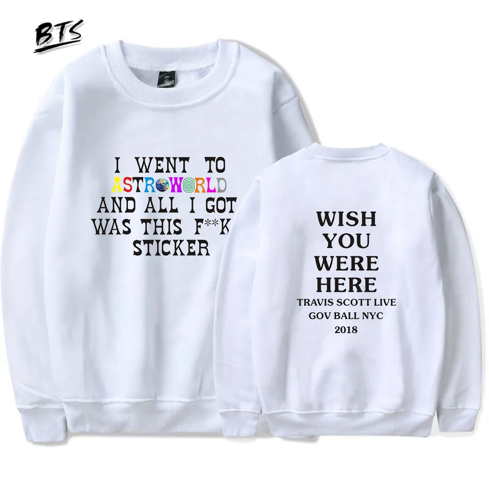 Мужская одежда 2018 толстовки с капюшоном бренда ASTROWORLD топы принтом Harajuku больших