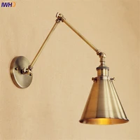 loft style retro brass wall lamp vintage brass swing long arm wall light led edison lighting wandlampen apliques pared aplike