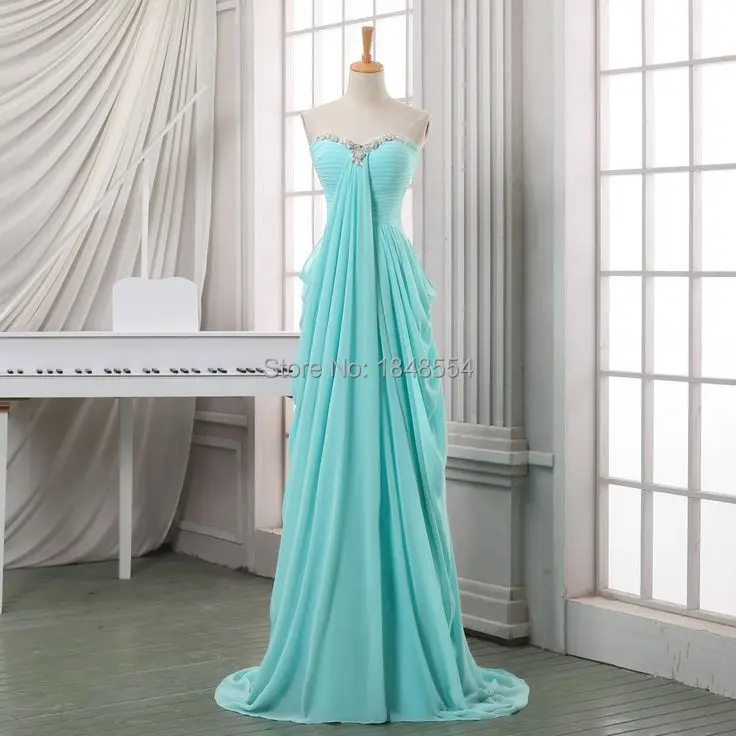 MZYB0027 без бретелек ruched лиф из бисера шифон дешевые платье лонго de festa вечерние