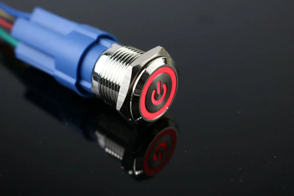 Металлический водонепроницаемый кнопочный переключатель из нержавеющей стали 16