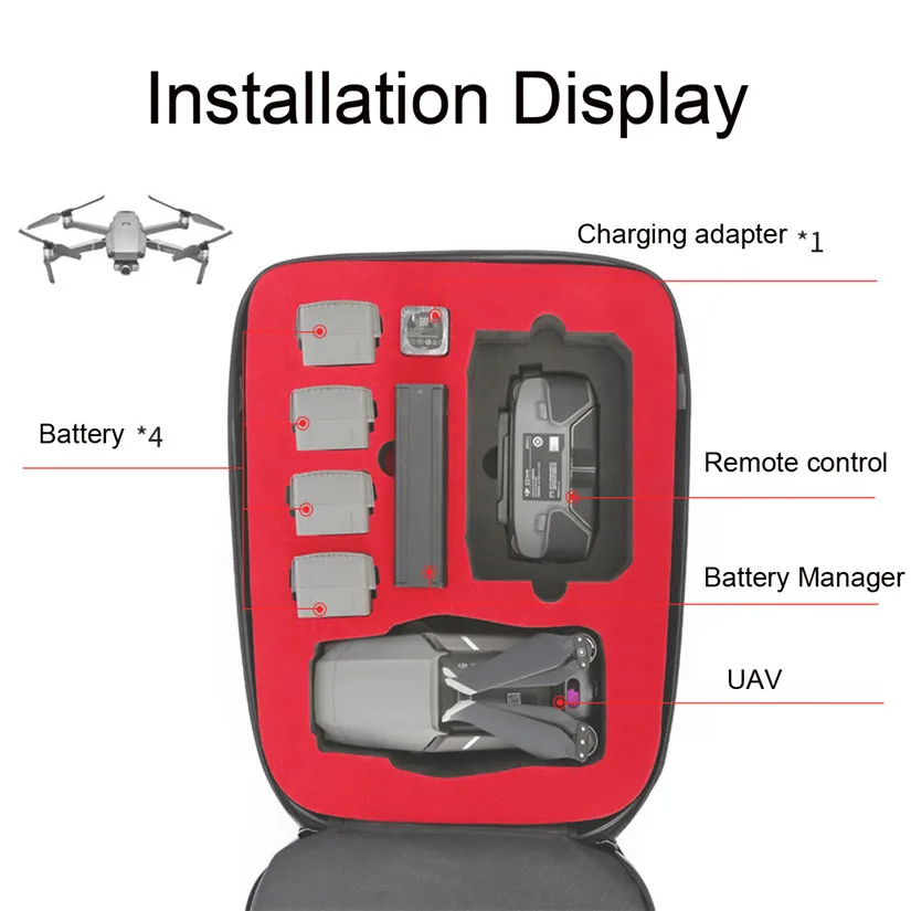 HIPERDEAL жесткий чехол для переноски рюкзак сумка Водонепроницаемый Анти шок DJI Mavic 2