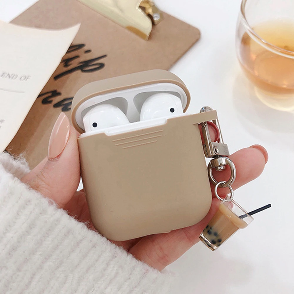 Силиконовый чехол для AirPods, защитный чехол для Apple Airpod, чехол для зарядки, спортивные наушники, висячая пряжка, силиконовый чехол