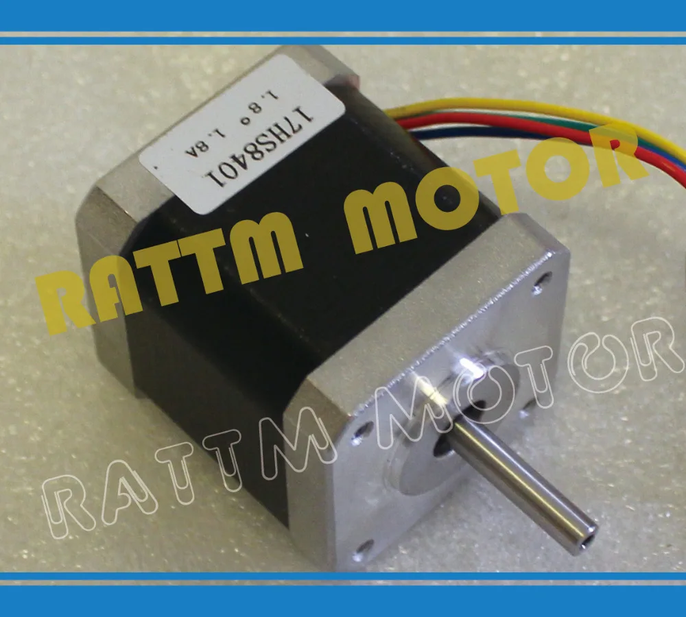 Шаговый двигатель с ЧПУ NEMA17 78Oz-in, 1,8 А, 17HS8401, вал 48 мм, 5 мм