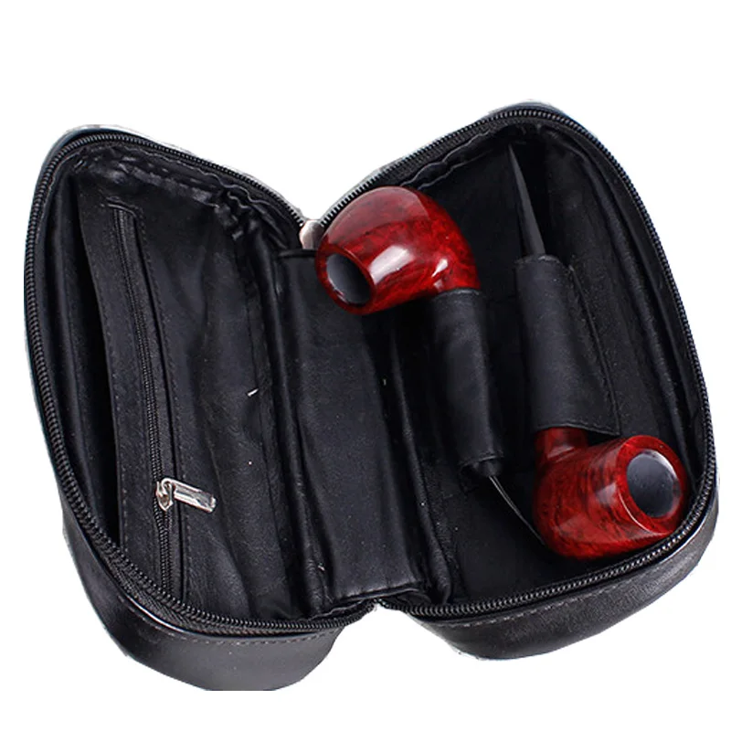 Футляр для курительной трубки чехол 2 курительных трубок держатель сигарет и