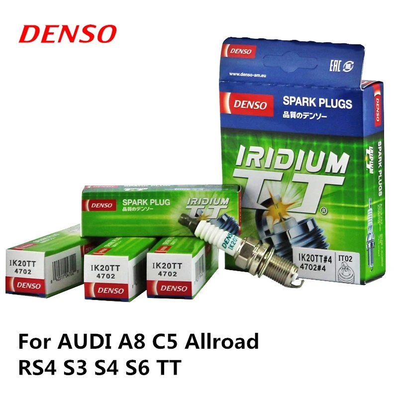 Автомобильная свеча зажигания DENSO для AUDI A8 C5 Allroad RS4 S3 S4 S6 TT Иридий-Платина IK20TT |