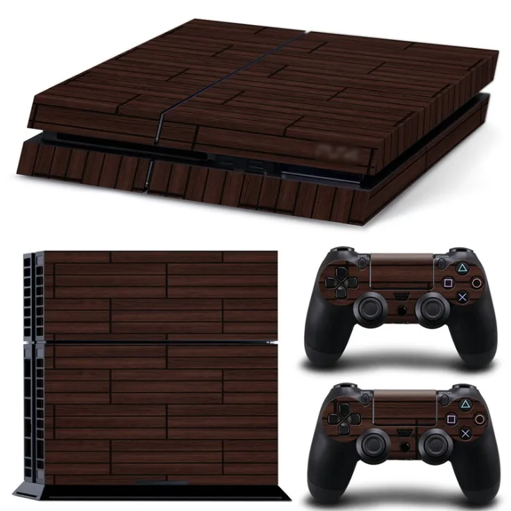 Деревянная серия виниловые наклейки на кожу для ps4 всего тела крышка с запахом консоли
