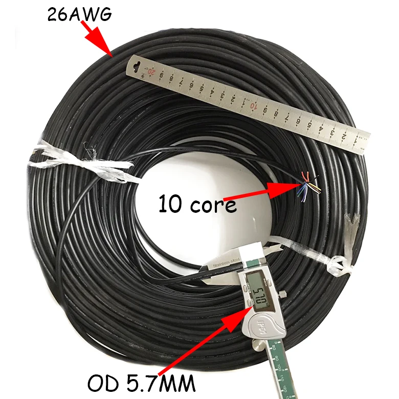 Проводная клавиатура для игровой мыши 5 м провод 26AWG 2 3 4 6 7 8 9 10 ядер Usb кабель