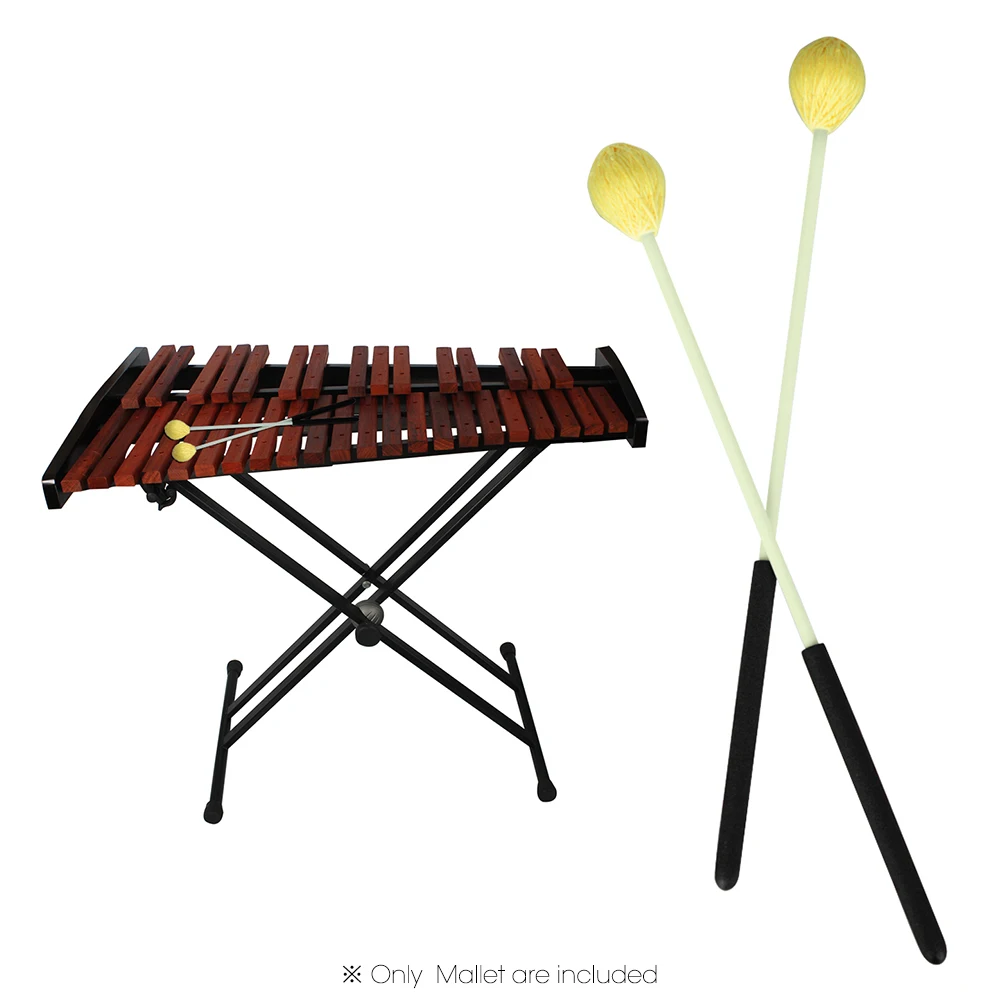 1 пара Первичная маримба палка Mallets ксилофон Glockensplel Mallet с ручкой из стекловолокна для любительского ударного инструмента часть