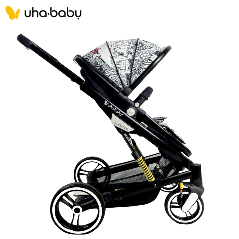 Бесплатная доставка детская коляска Uhababy складная амортизатор для 0 36 месяцев|pram