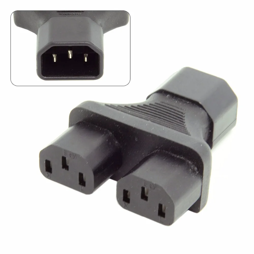 C 14 IEC320 C14 мужской на двойной C13 женский разветвитель типа Y|c13|adapter 360adapter wireless |