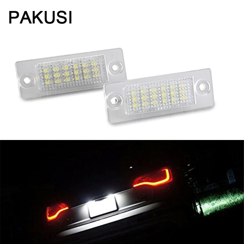 Автомобильные светодиодные фары PAKUSI для номерного знака VW Passat Touran Caddy Golf Plus Volkswagen