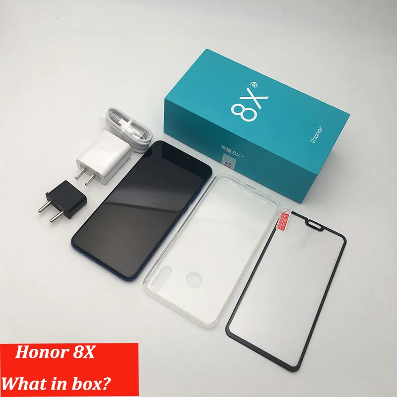 Полноэкранный Смартфон Honor 8X6,5 дюйма с глобальной прошивкой OTA, не 8x max, мобильный телефон Android 8,1, Восьмиядерный сканер отпечатков пальцев