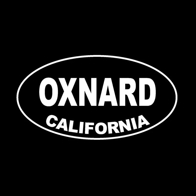 YJZT 14 6 см * 7 8 OXNARD CALIFORNIA овальная виниловая наклейка автомобильная черная