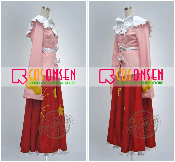 Костюм для косплея ONSEN Touhou Project водостойкий костюм Kaguya Houraisan розовый красный