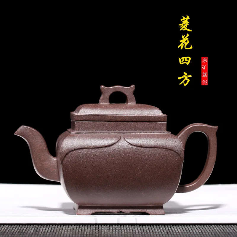 Из Yixing Sijiao фиолетовый песок Huyuan Mine ручная работа бутылка и цветок алмаза Sifang Teaware