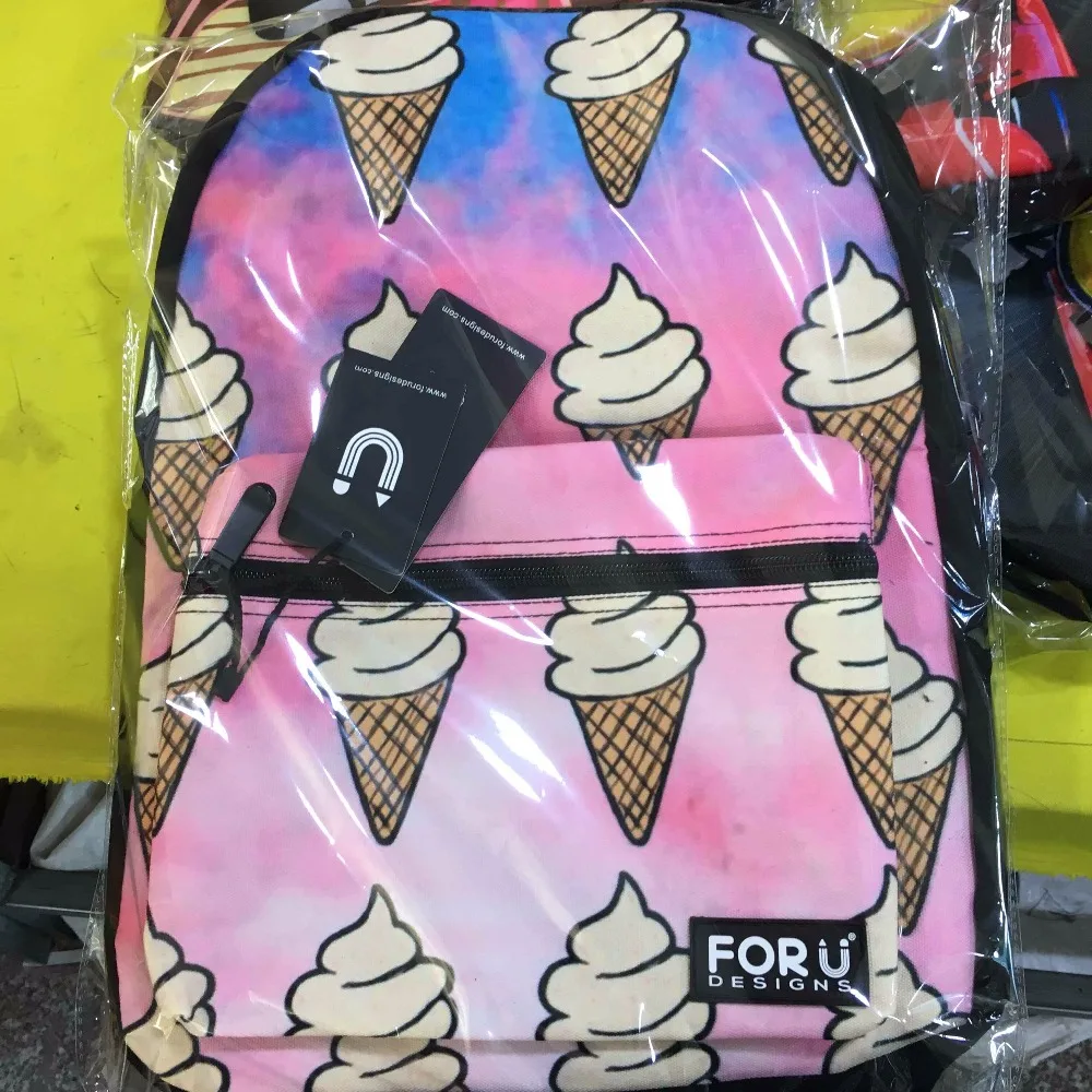 

FORUDESIGNS Cherry Schoolbag Korean Style Book Bag for Teenager Girl Fresh Backpack School Bag Fruit Printing Mochila Wholesale