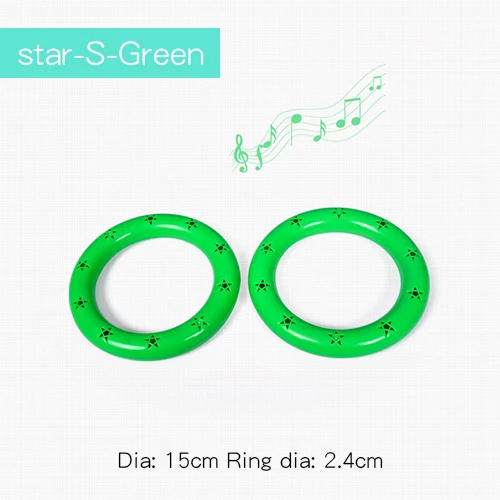 16star Green S Ruizhi Детские звуковые гимнастические кольца для детского сада Утренние упражнения на открытом воздухе спортивные игрушки школьные игры Детские игрушки RZ1056 - Цвет: 16star Green S