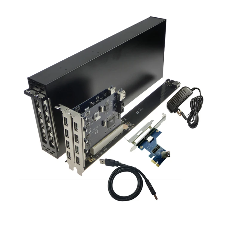 PCIe PCI-E для двух разъемов PCI 16x карта расширения с корпусом подходит для длинных полноразмерных карт