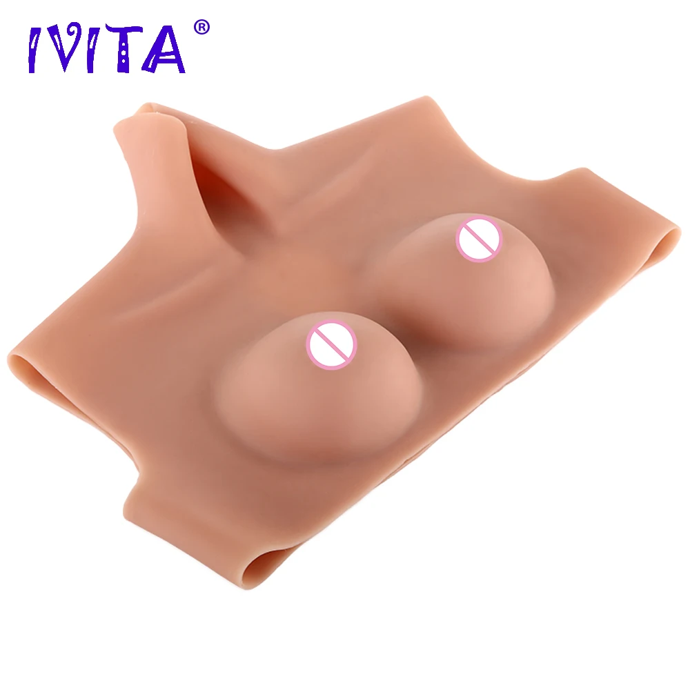 Реалистичная силиконовая грудь IVITA 1150 г форма груди поддельные для трансвеститов