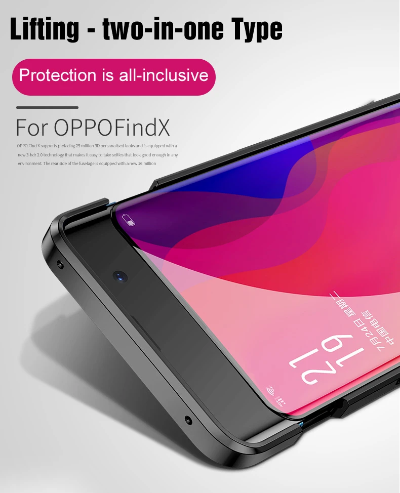 Чехол VPOWER OPPO Find X из закаленного стекла для OPPO Find X Чехол 6,42 ''чехол s роскошный цветной бампер FindX Fundas