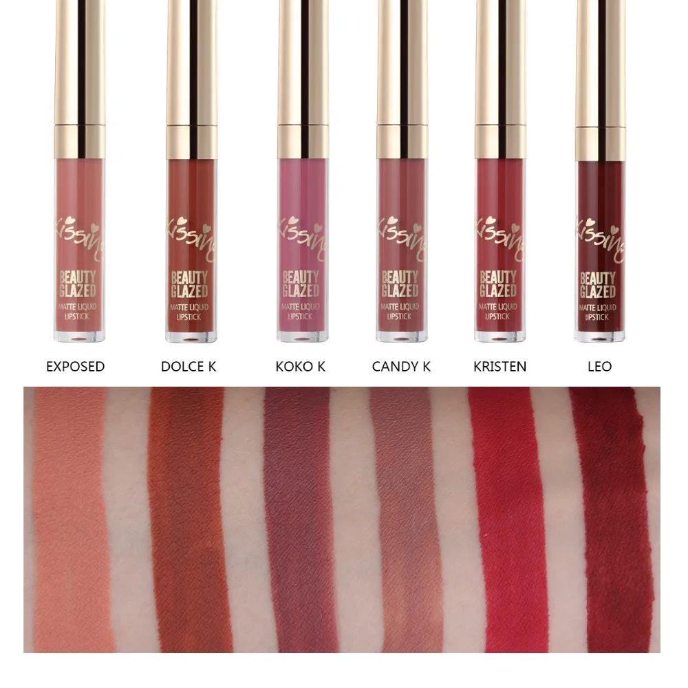 BEAUTY GLAZED Rushed Real 6 шт матовая губная помада 5 звезд набор для губ 6mini Brithday Edition блеск