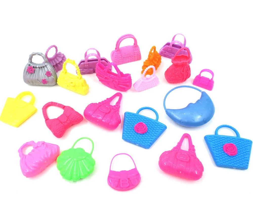 Пластиковая сумка NK 10 шт. модные повседневные сумки через плечо для кукол Барби