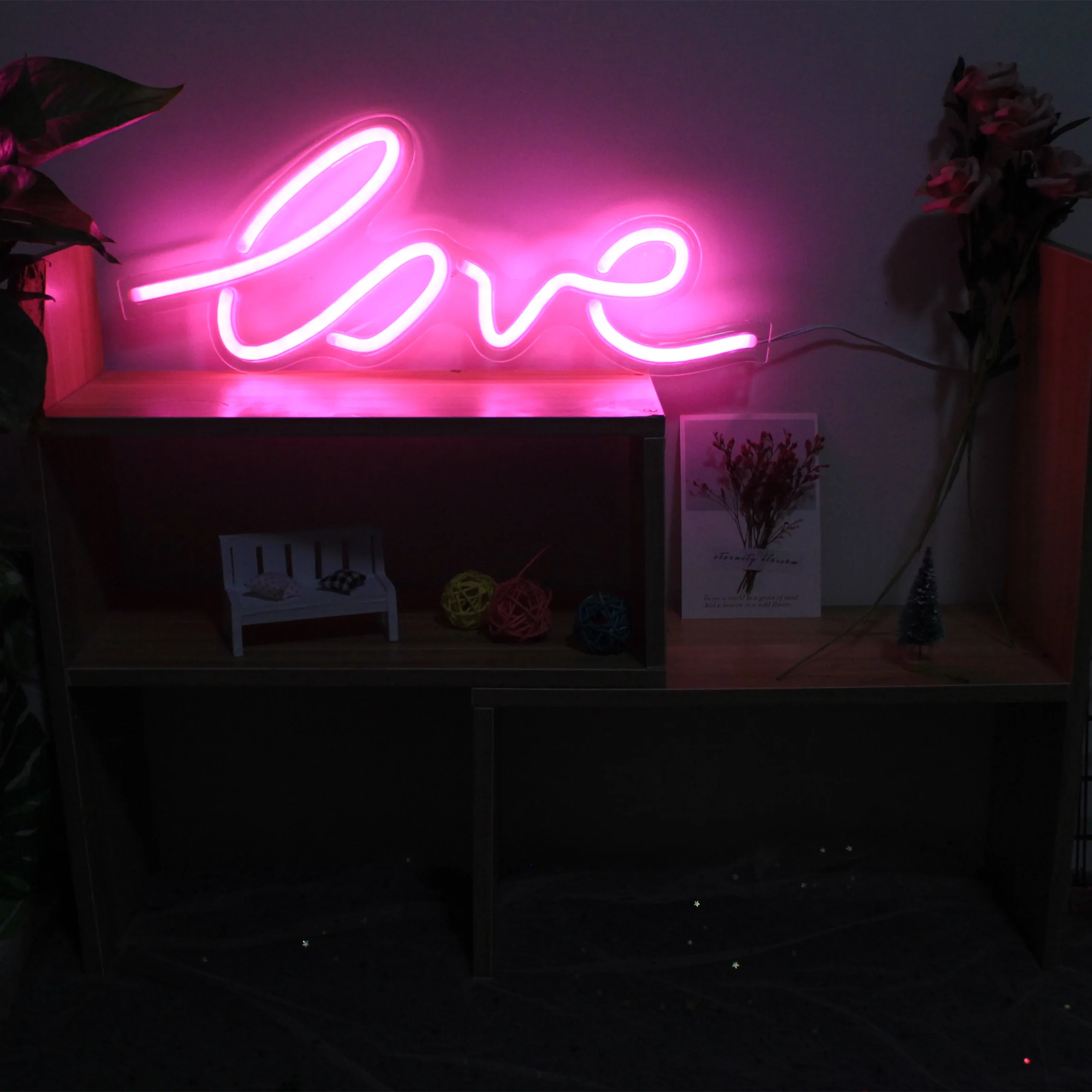 TONGER Love акриловая настенная неоновая вывеска праздничные украшения для дома