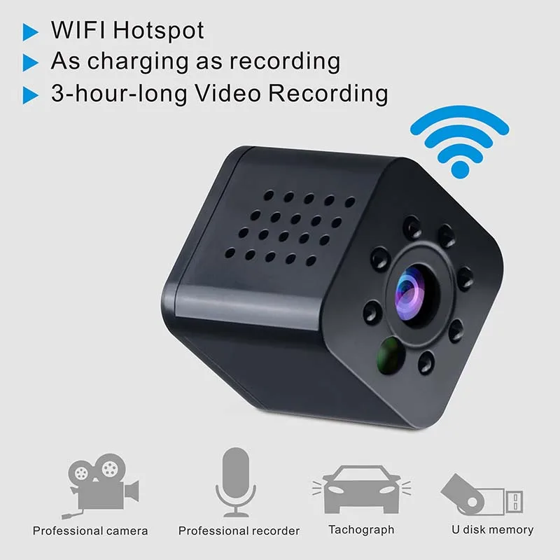 Беспроводная WIFI Безопасность Мини IP P2P камера широкий угол ИК ночного видения