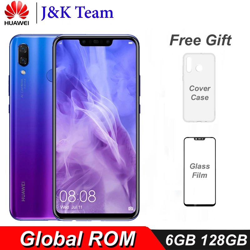 Huawei Nova 3 6GB 128GB глобальная ПЗУ разблокировка лица Android 8 1 24MP 4 * Камера 6 &quot3750 mAh