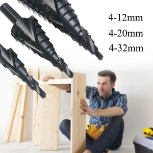 Набор ступенчатых Сверл из быстрорежущей стали, 4-32 мм, 4-20 мм, 4-12 мм, 3 шт.