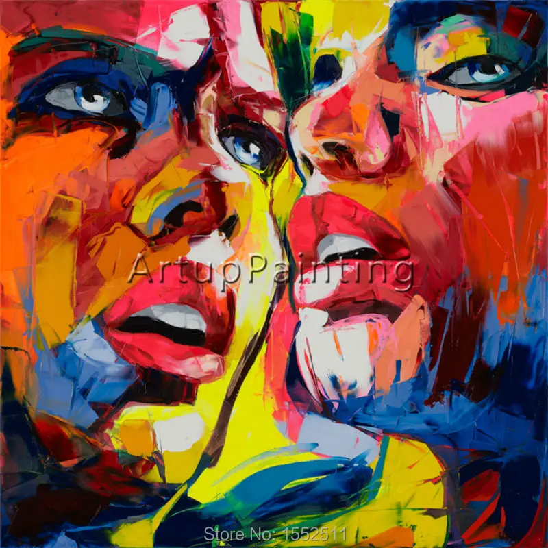 Francoise Nielly ручная роспись палитра нож для лица картина маслом импасто рисунок на