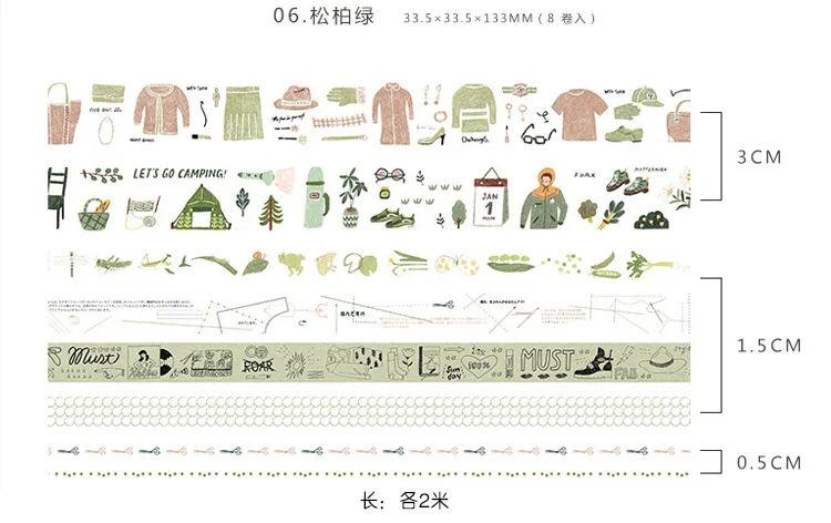 8 шт/лот милая лента с Фламинго Васи Kawaii зимняя маскирующая лента, декоративная японская самоклеящаяся лента, канцелярские товары