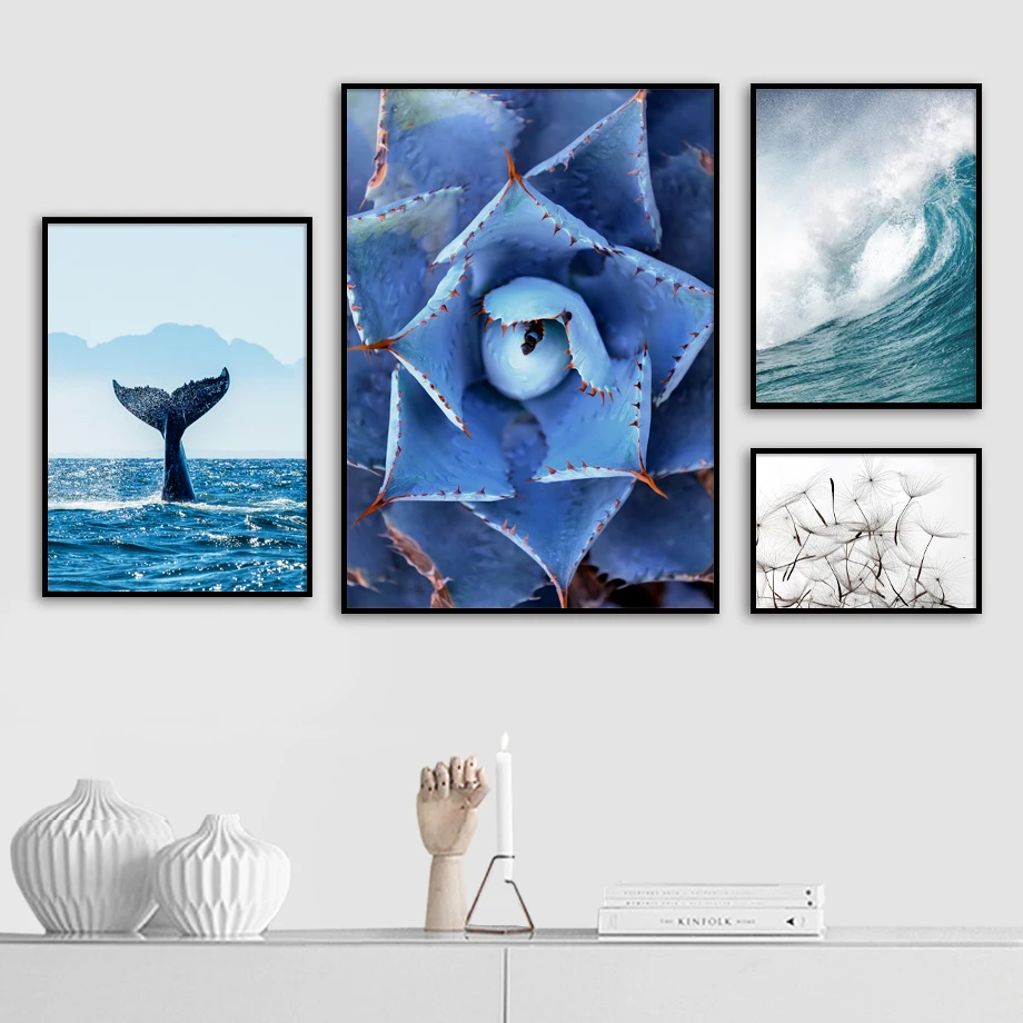 

Agave Sea Fishtail Dandelion Wall Art Print Canvas Painting Posters And Prints Wall Pictures For Living Room Decoration Pictures
