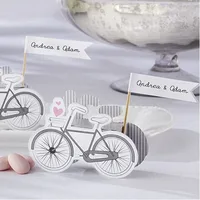 500pcs/lot Hot Sale Vintage-Inspired Bicycle Favor Candy Box with place card flag Wedding Gifts Packing Decoration Free shipping