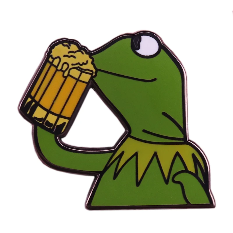 Эмалированная булавка Kermit для пива брошь с дизайном лягушка не мой бизнес