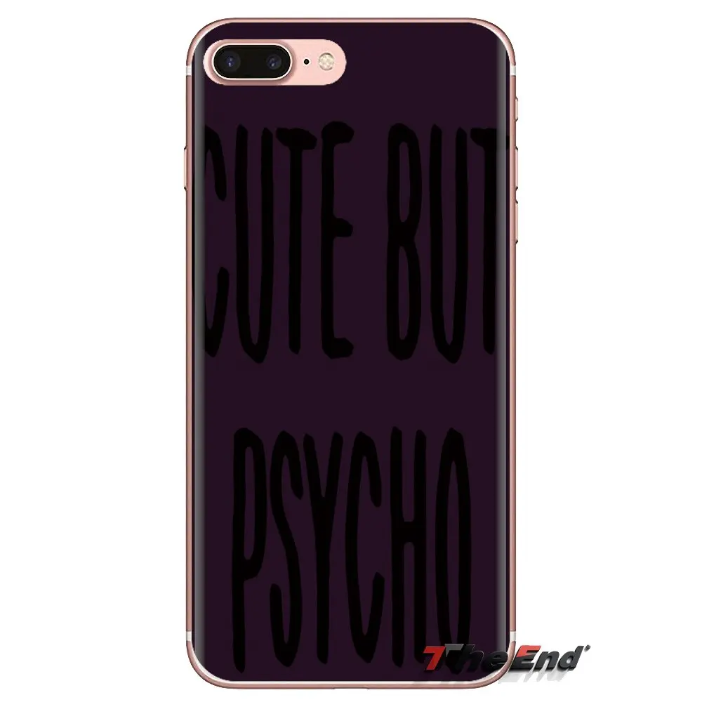 Мягкий силиконовый чехол розовый сексуальный милый но PSYCHO цитата для LG Spirit Motorola