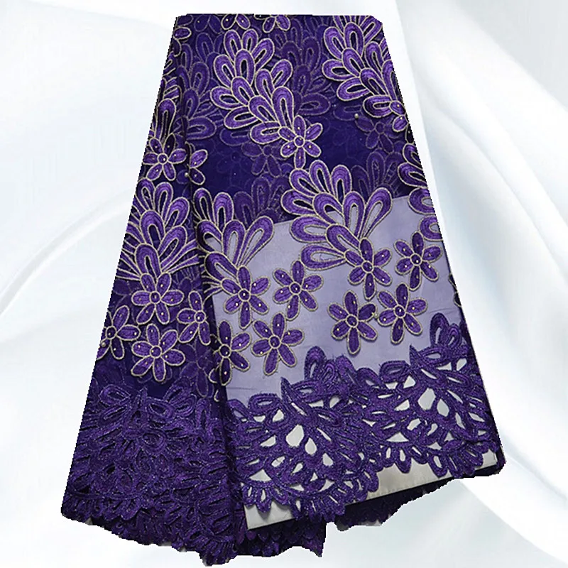 JNL45 Free Shipping Royalblue African French Lace Fabric WIith Stone Net Beautiful Style Online | Дом и сад