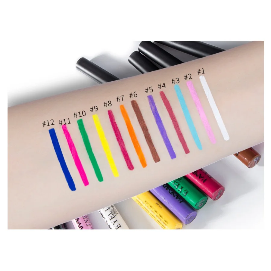 Жидкая Водостойкая Подводка для глаз 12 цветов легко носить матовая подводка