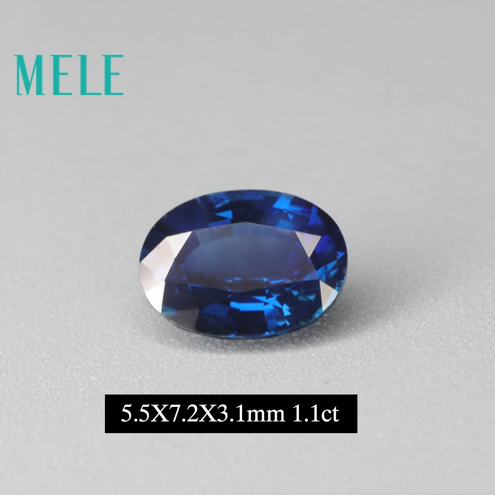 МЕЛЕ натуральный сапфир в виде камня без оправы для изготовления ювелирных изделий 5X7 мм Овальная огранка 1,1 кт цвет огня с высоким качеством камня Diy.